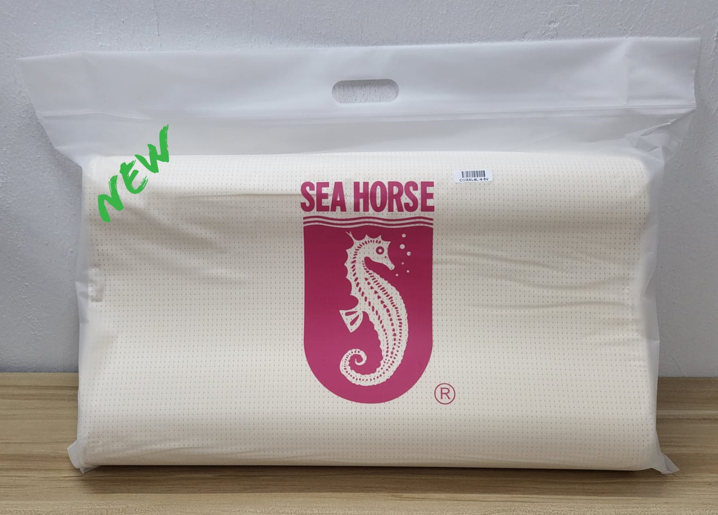 Sea Horse Coral Pillow (Beige Colour)